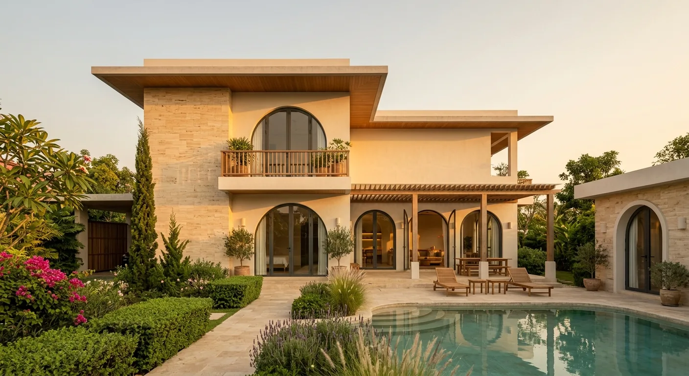 Concept B, pool front